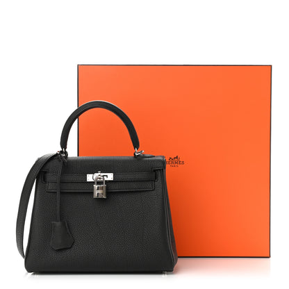 Hermes Togo Kelly Retourne 25 Black 10 of 10