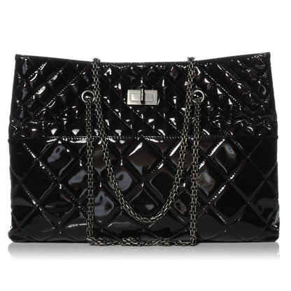 Chanel Patent Quilted Reissue 2.55 Tote Black 1 of 7