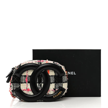 Chanel Tweed Lambskin Quilted Coco Midnight Camera Case White Black Multicolor 11 of 11