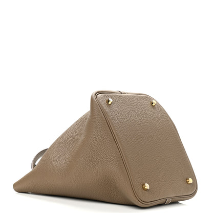 Hermes Taurillon Clemence Picotin Lock 22 MM Etoupe 4 of 11