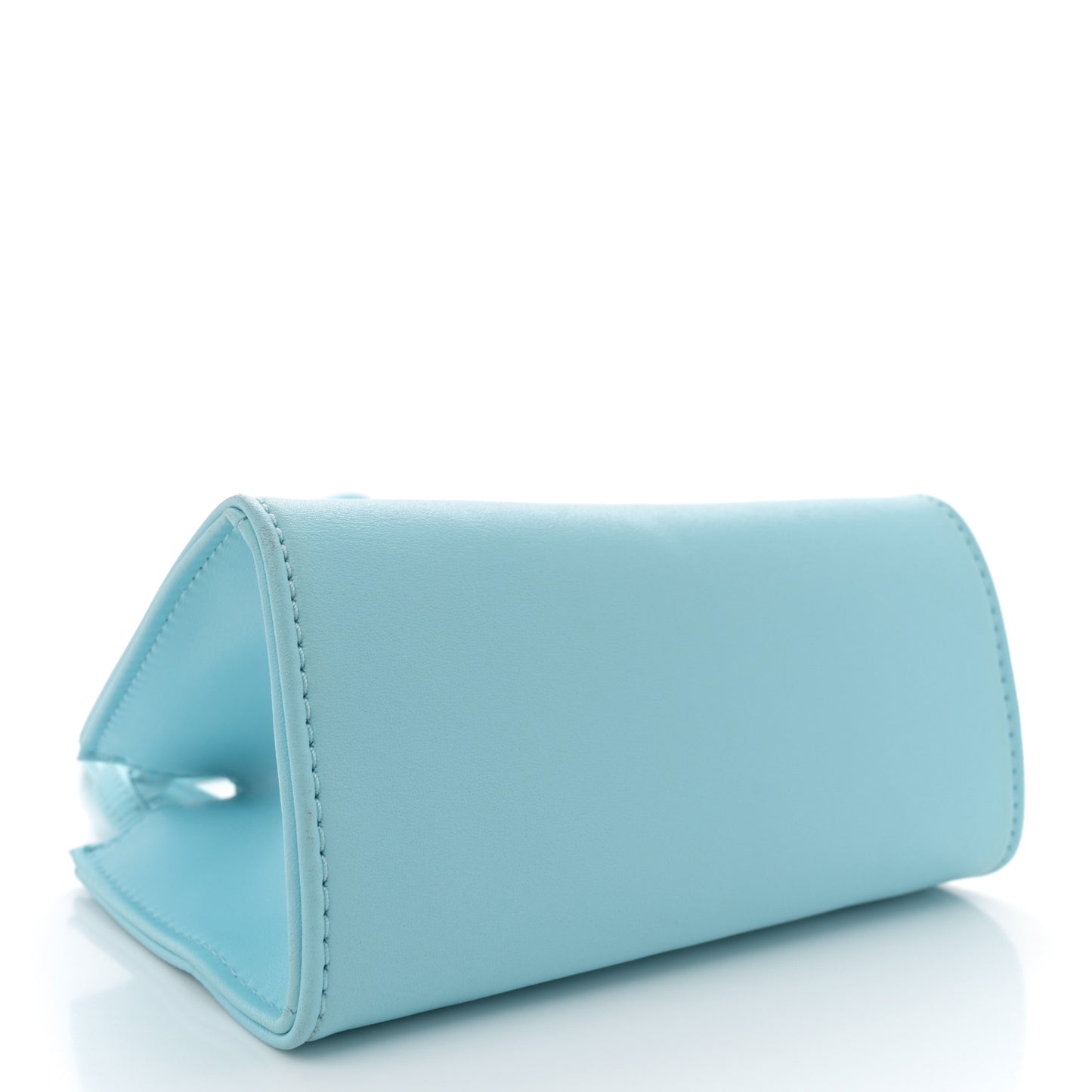 Vegan Leather Small Shopping Bag Pool Blue