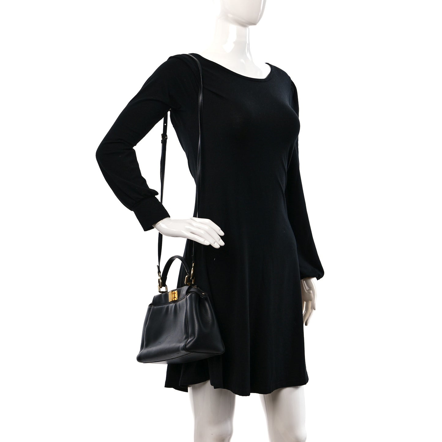 Nappa Mini Peekaboo Iconic Satchel Black