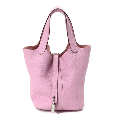 Hermes Taurillon Clemence Picotin Lock 18 PM Mauve Sylvestre 1 of 9