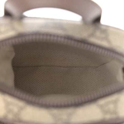 Gucci GG Supreme Monogram Web Mini Ophidia Double Zip Messenger Bag Beige New Acero 5 of 11