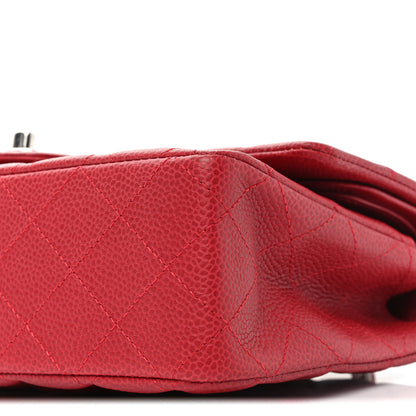 Chanel Caviar Quilted Medium Double Flap Dark Red 10 of 11