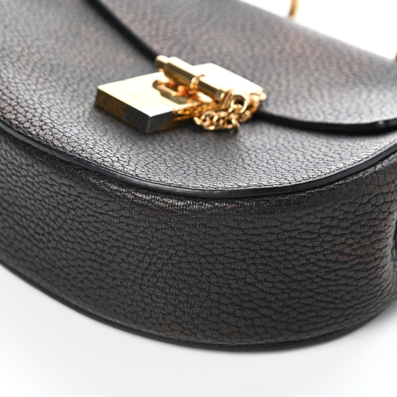 Chloe Grained Lambskin Mini Drew Shoulder Bag Black 9 of 10