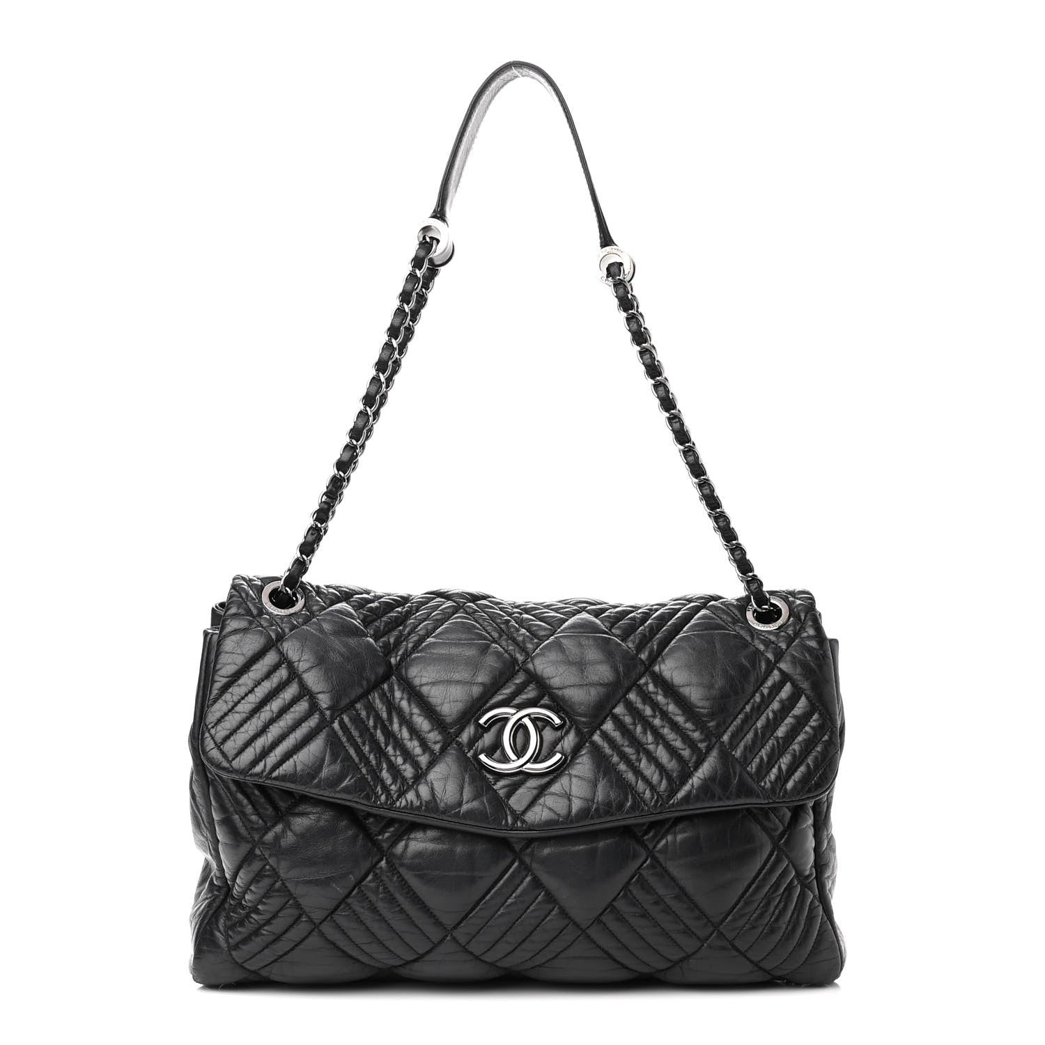 Chanel Lambskin In and Out XL Maxi Flap Black 1 of 10