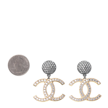 Chanel Crystal CC Drop Logo Earrings 2 of 4