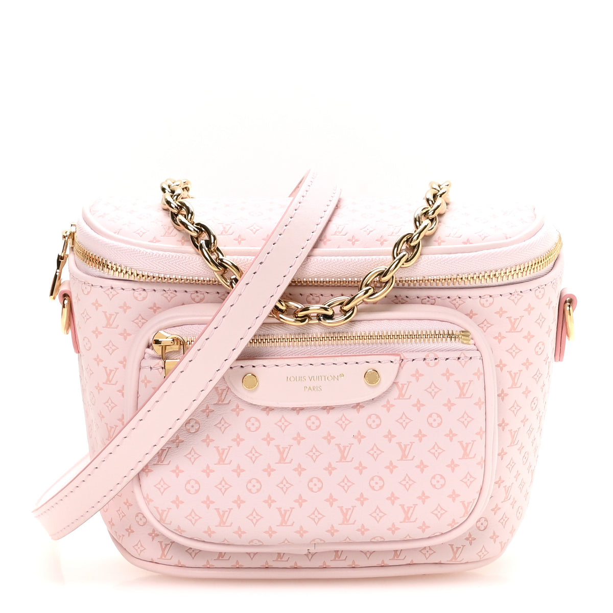 Louis Vuitton Calfskin Minigram Mini Bumbag  Light Bliss 1 of 10