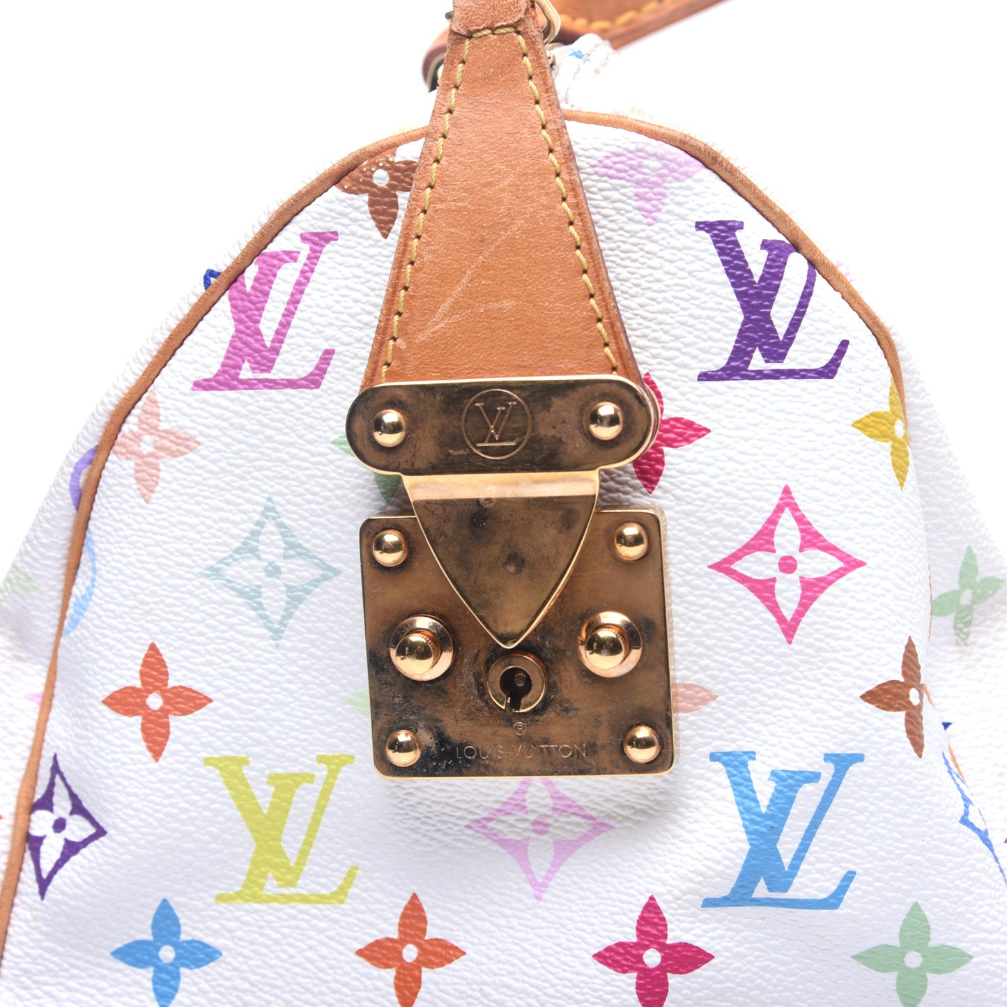 Monogram Multicolor Speedy 30 White