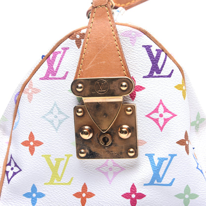 Louis Vuitton Monogram Multicolor Speedy 30 White 9 of 13