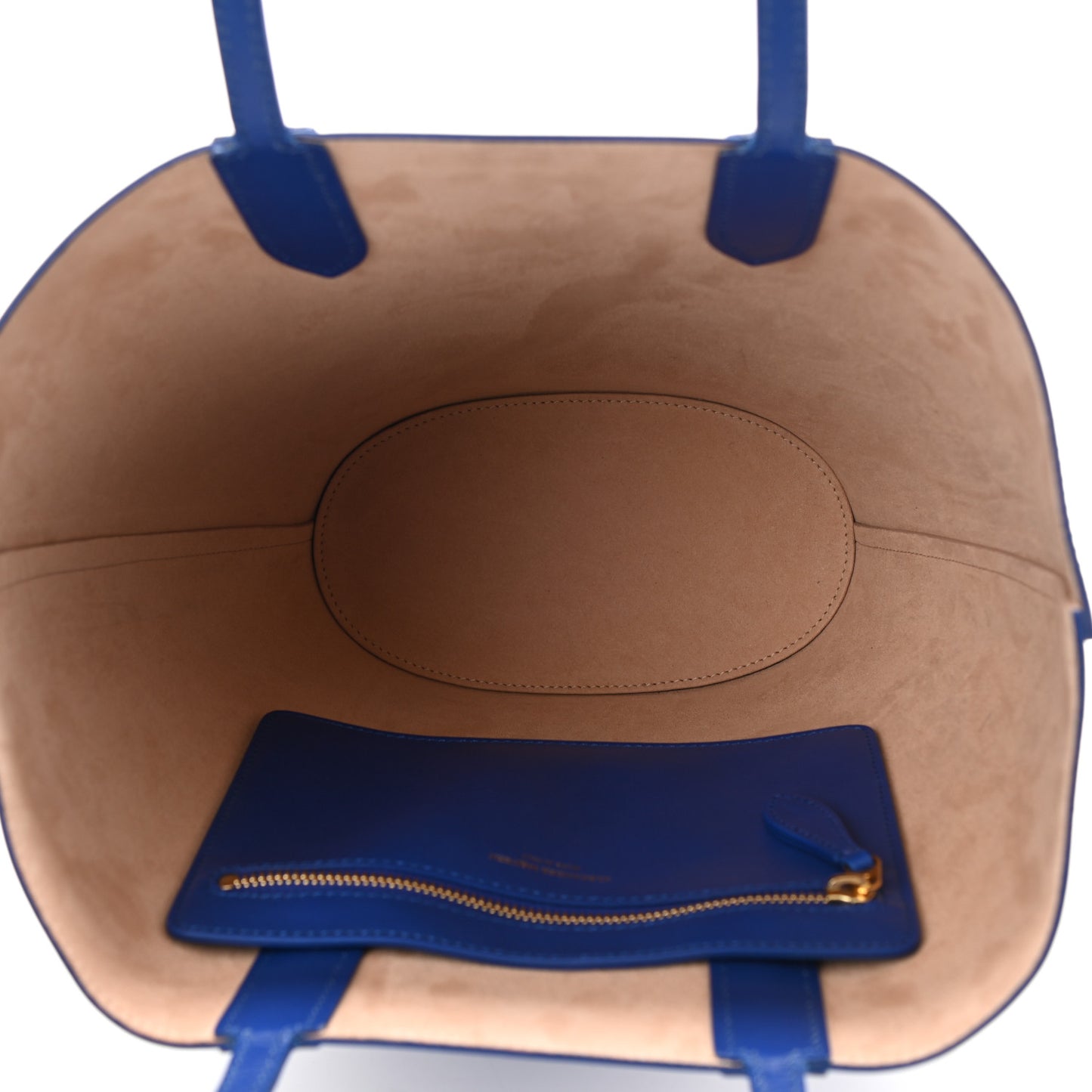 Grained Calfskin Skull Open Shopper Tote Blue