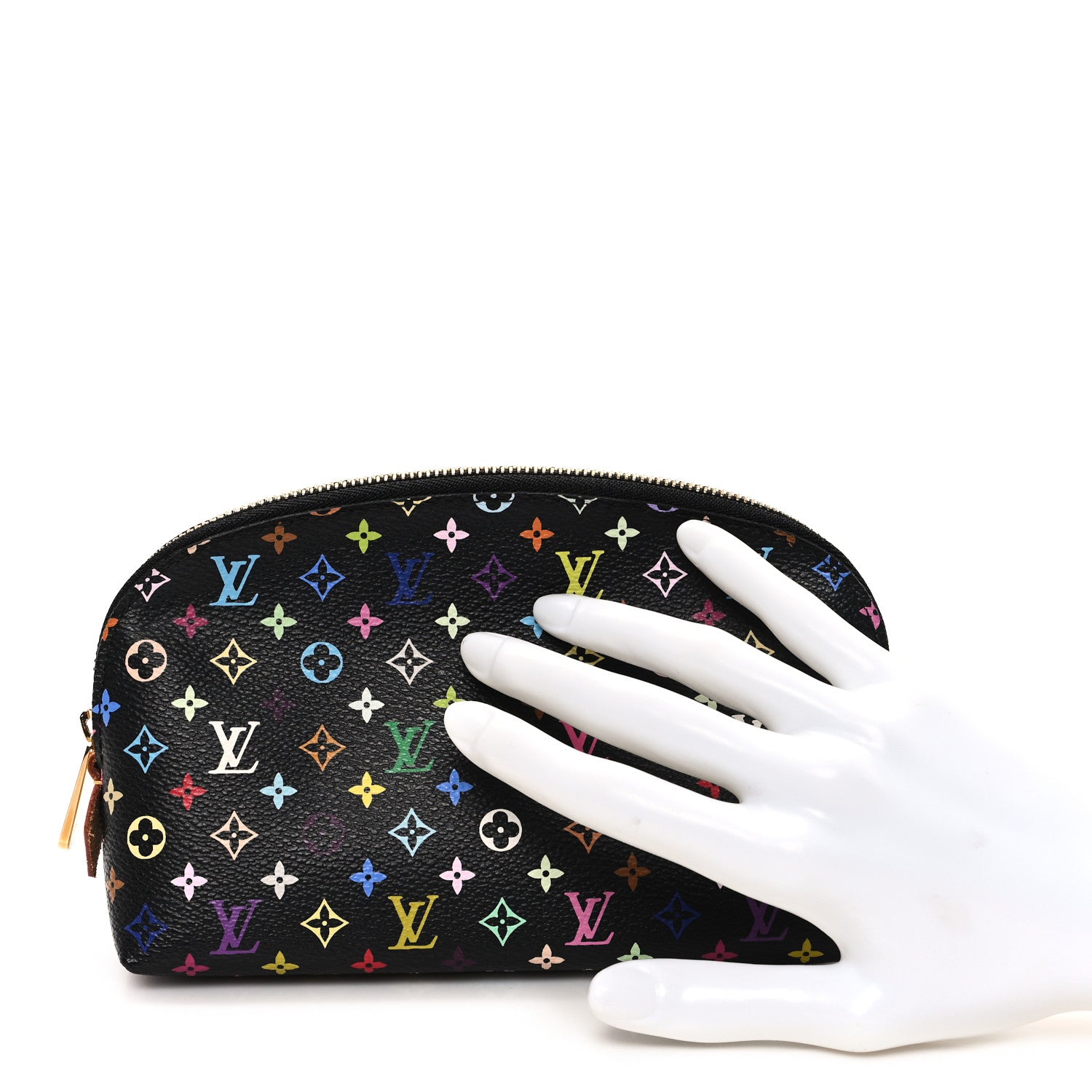Louis Vuitton Monogram Multicolor Cosmetic Pouch Black Grenade 2 of 6