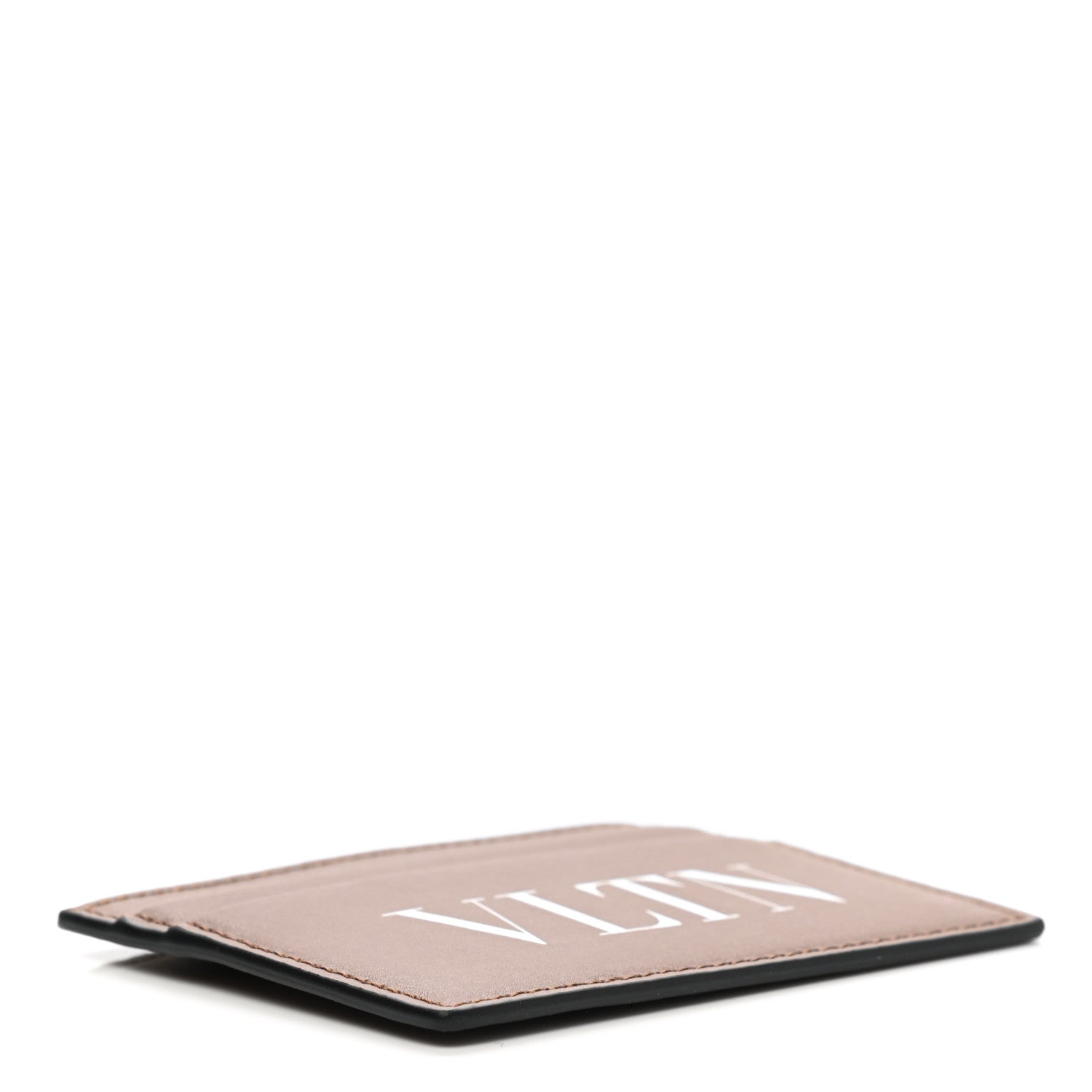 Valentino Garavani Calfskin VLTN Card Holder Cuir White 4 of 6