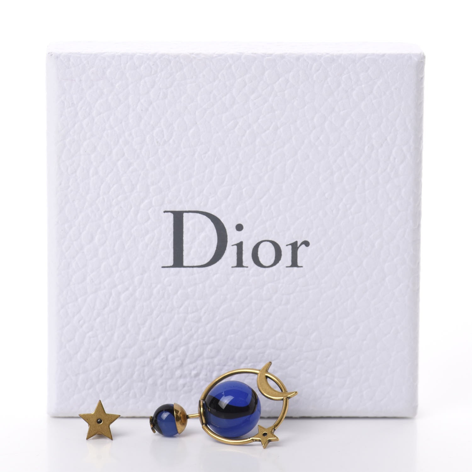 Christian Dior Tribales Astre Lunaire Earrings Gold Blue 5 of 5
