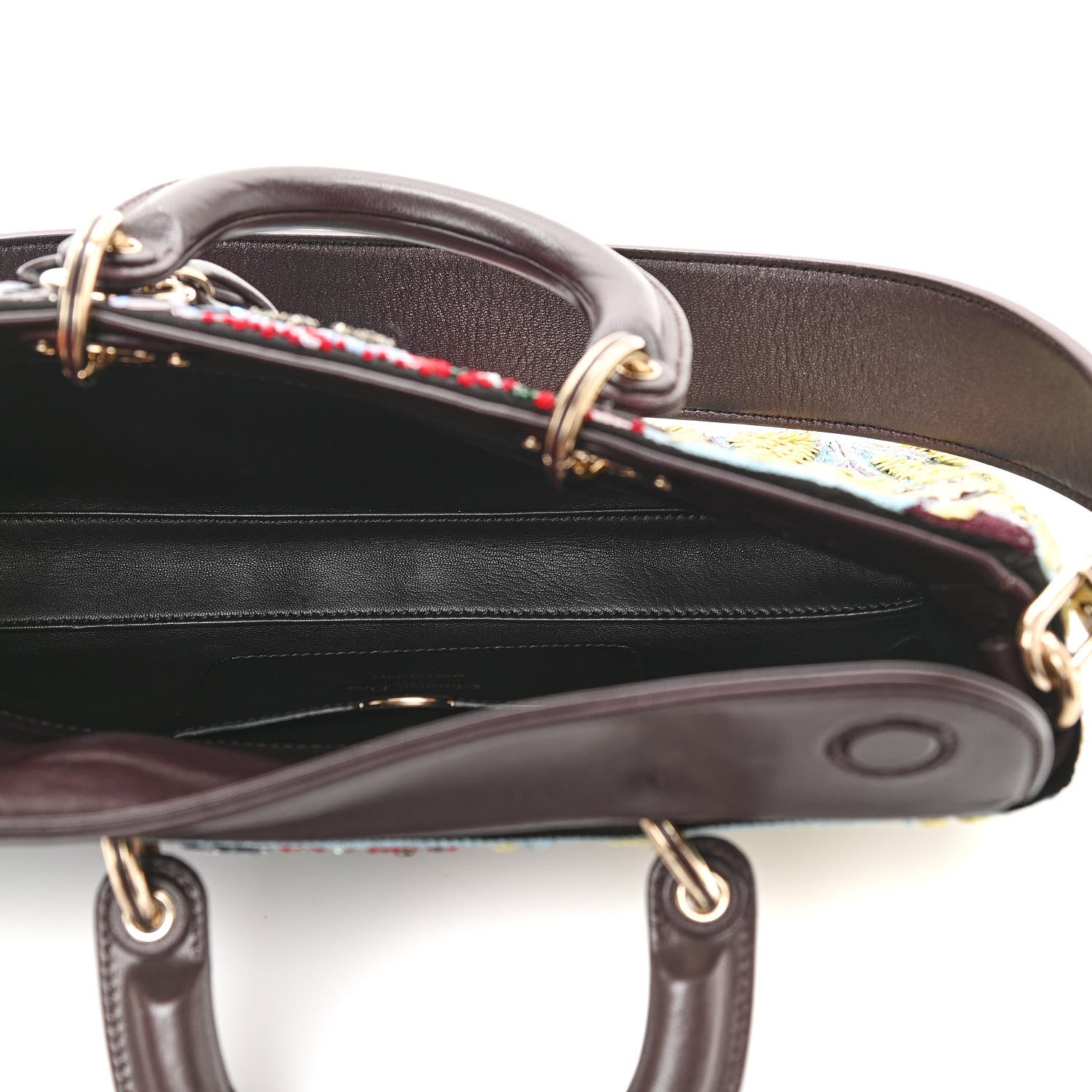 Christian Dior Calfskin Embroidered Sequin East West Lady Dior Multicolor 5 of 13