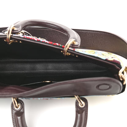 Christian Dior Calfskin Embroidered Sequin East West Lady Dior Multicolor 5 of 13