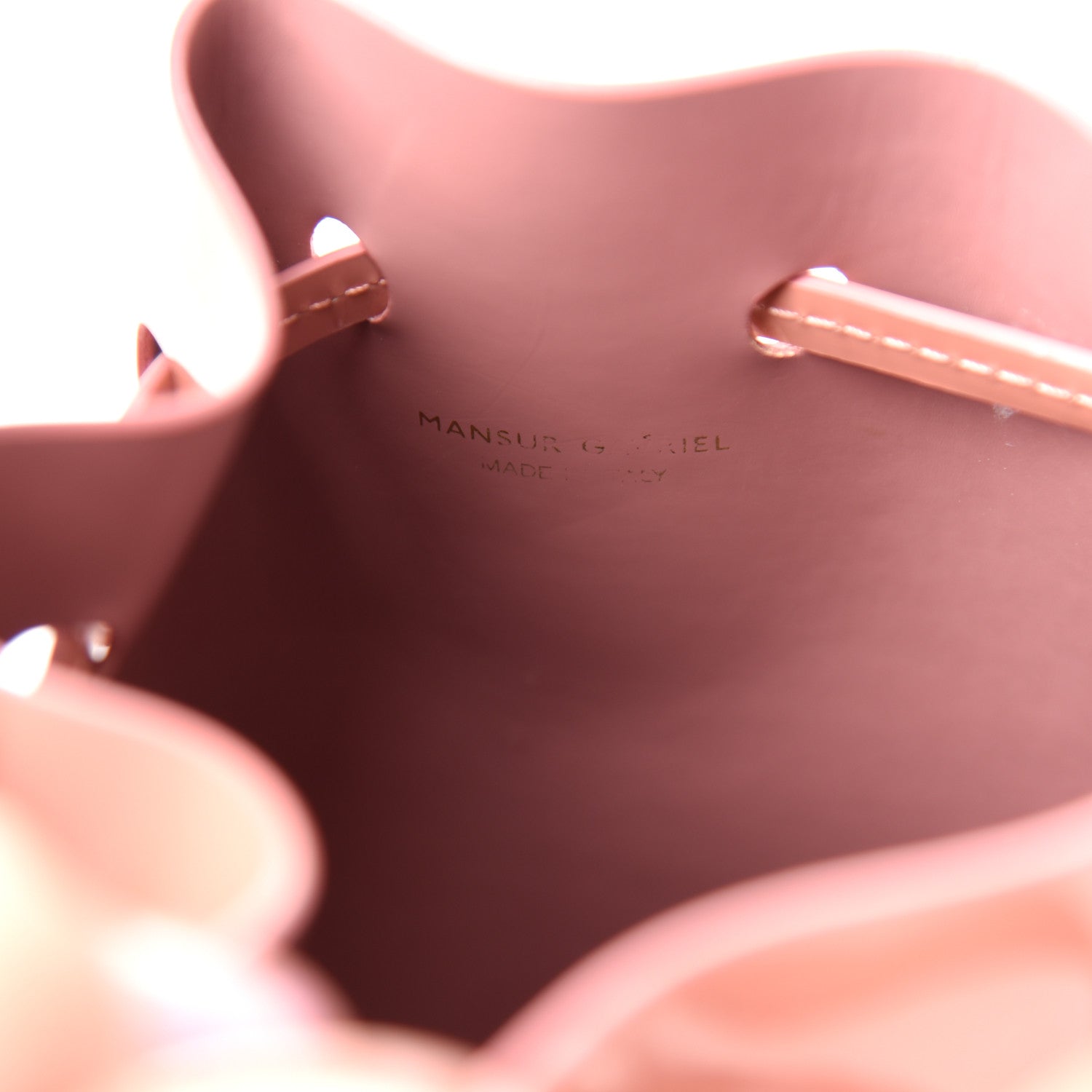 Mansur Gavriel Patent Calfskin Mini Mini Bucket Blush 6 of 10