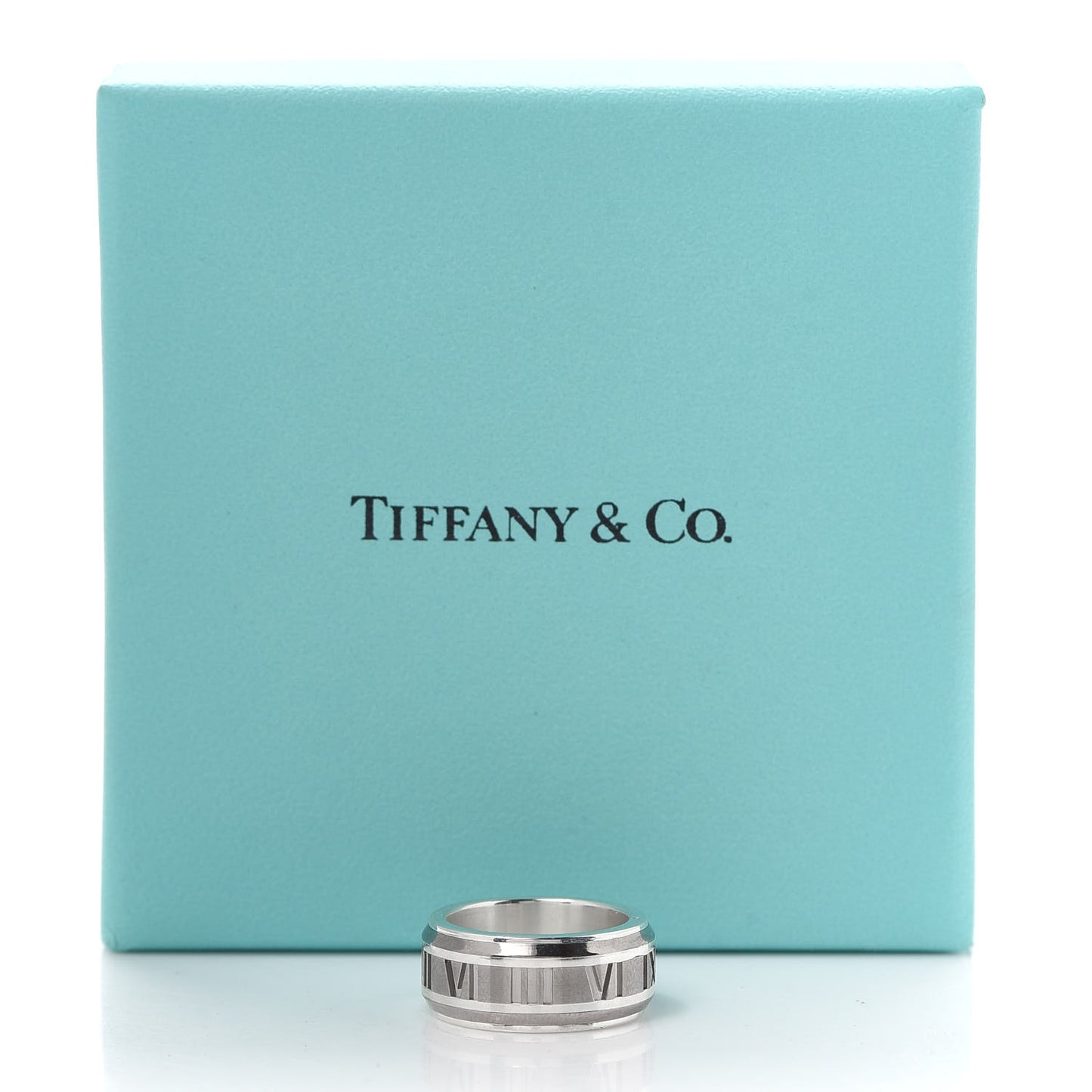 Sterling Silver Titanium Atlas Band Ring 48 4.5