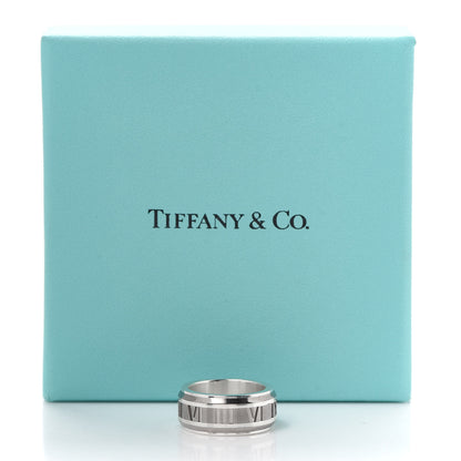 Tiffany Sterling Silver Titanium Atlas Band Ring 48 4.5 7 of 7