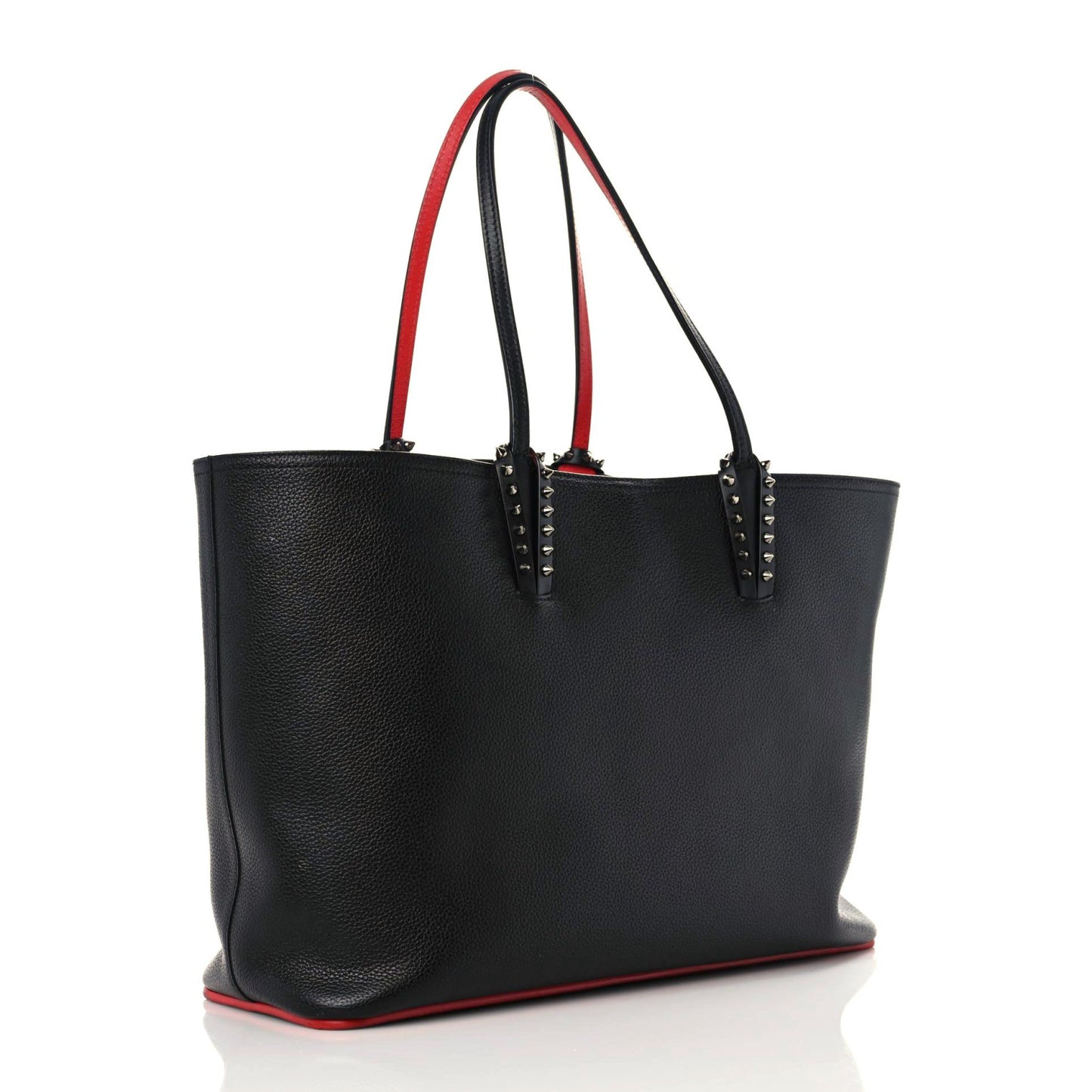 Calfskin Spikes East West Cabata Tote Black