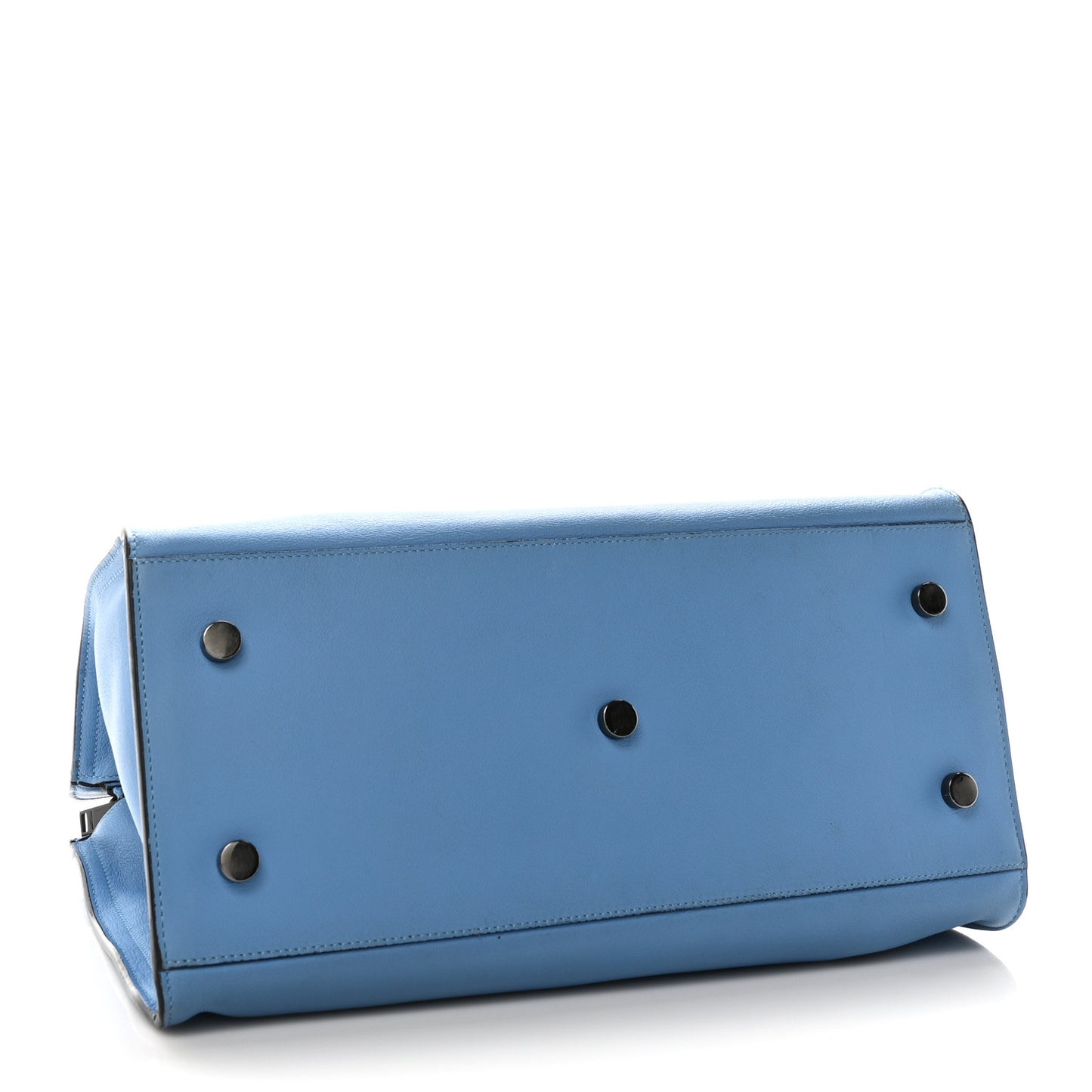 Calfskin Small Monogram Cabas Light Blue