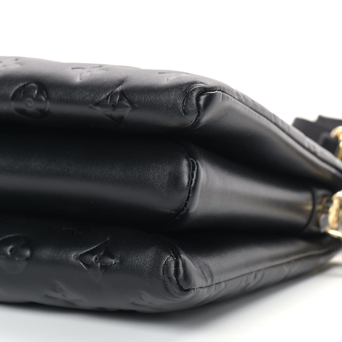 Lambskin Embossed Monogram Coussin PM Black