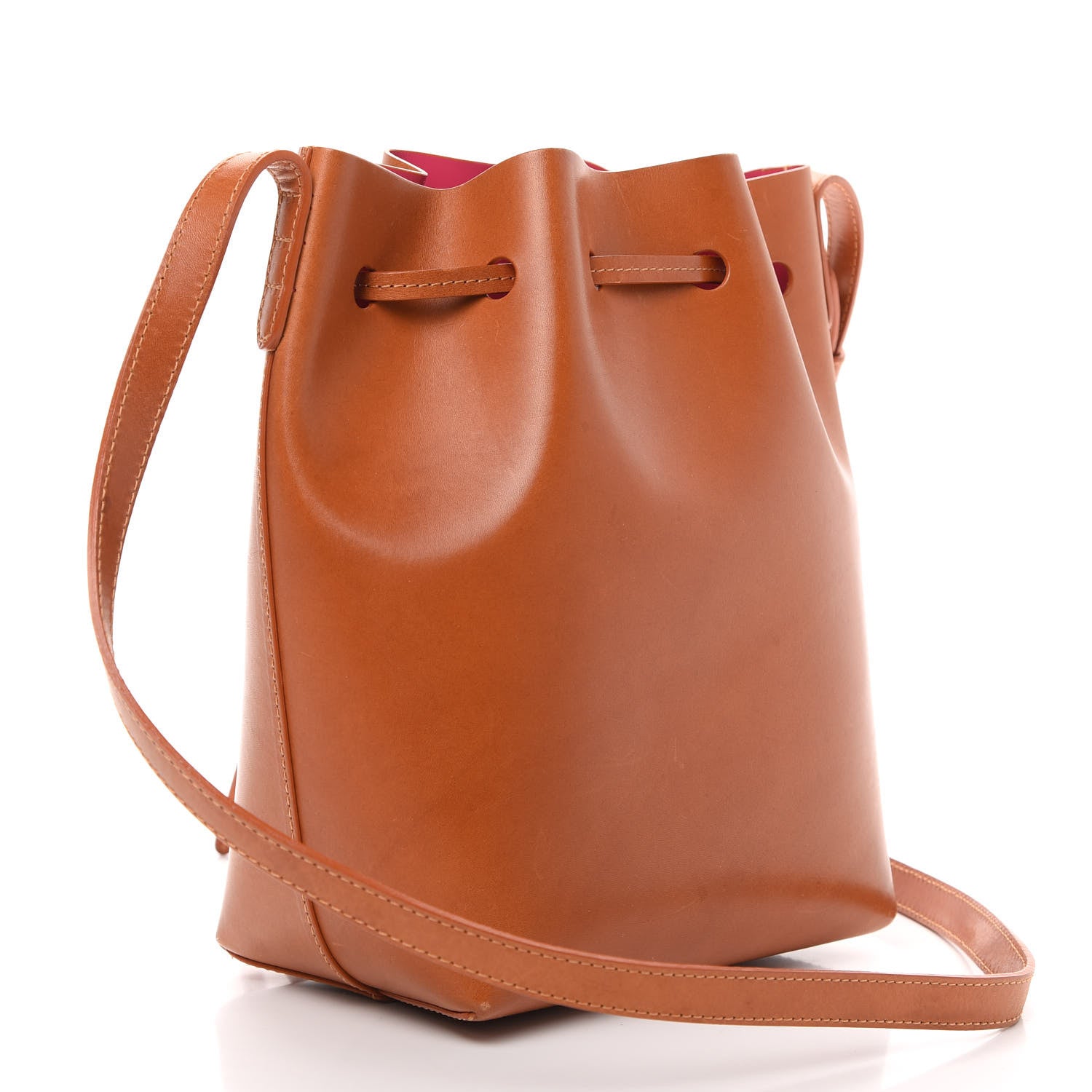 Mansur Gavriel Vegetable Tanned Calfskin Mini Bucket Bag Cammello Dolly 3 of 11