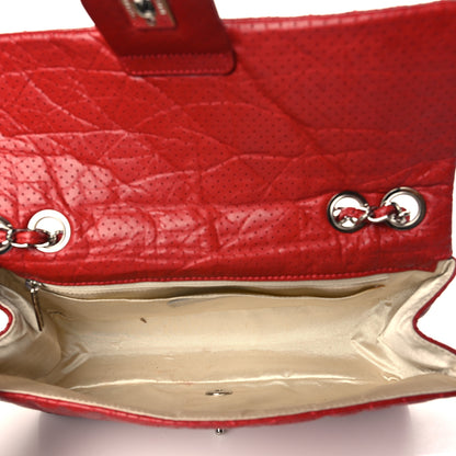Chanel Aged Calfskin Perforated Flap Red 5 of 10