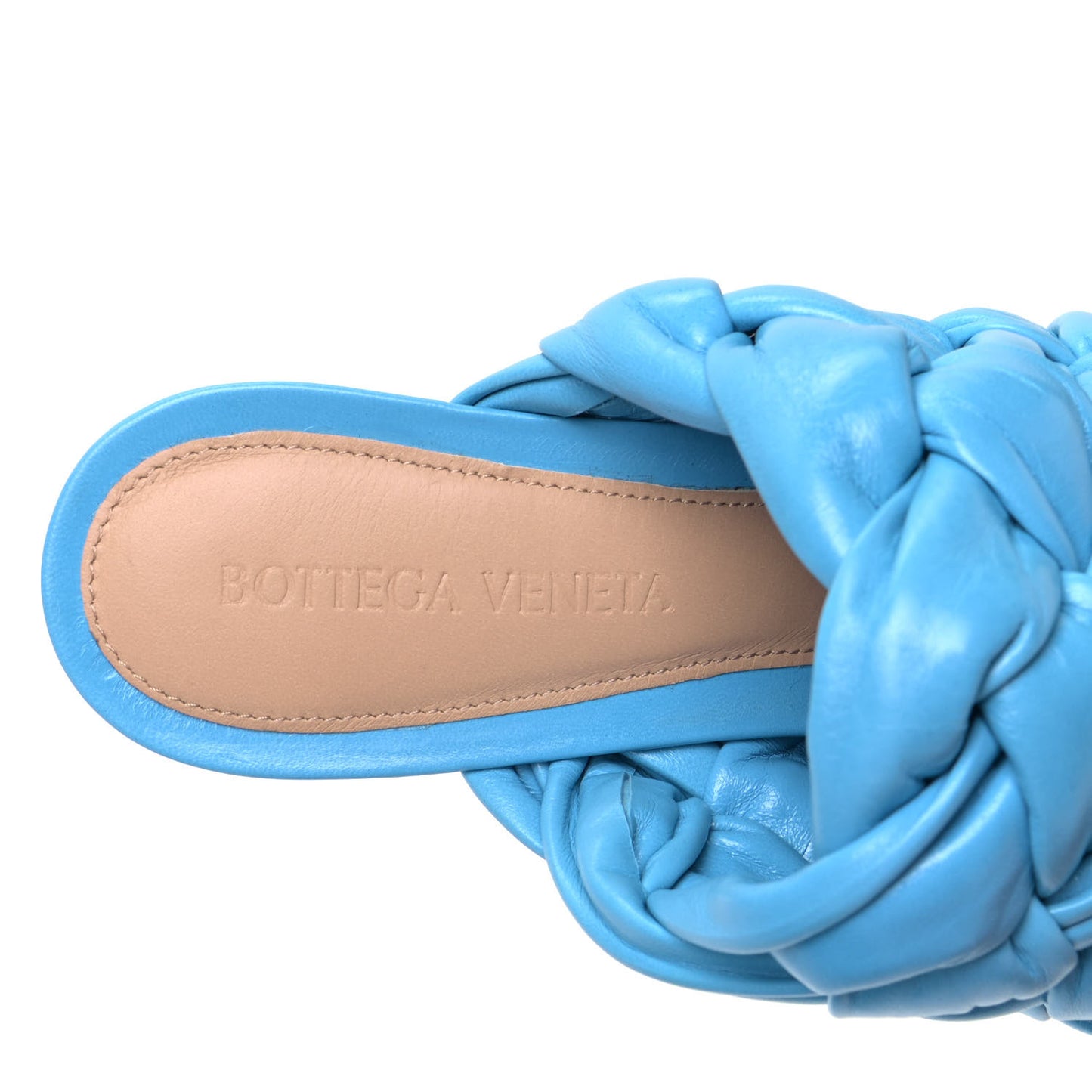 Nappa Intreccio The Board Platform Mule Sandals 36.5 Sky Blue