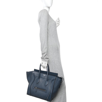 Celine Drummed Calfskin Mini Luggage Orage 2 of 9