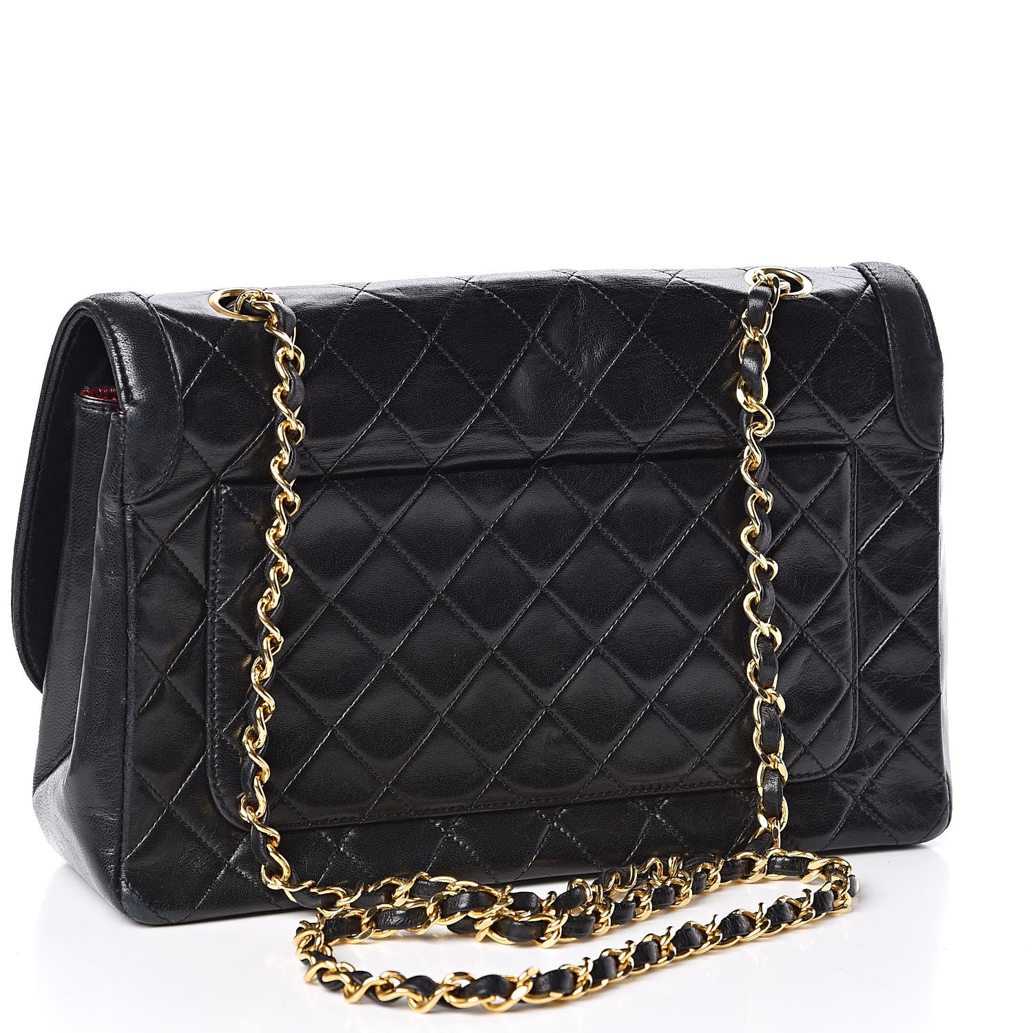Chanel Lambskin Quilted Medium Single Flap Black 4 of 15