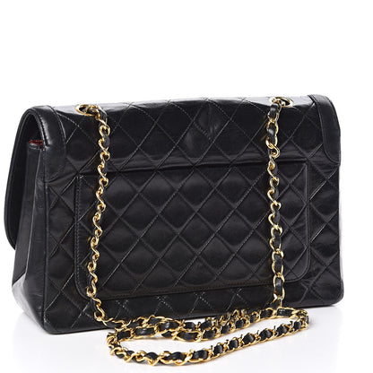 Chanel Lambskin Quilted Medium Single Flap Black 4 of 15