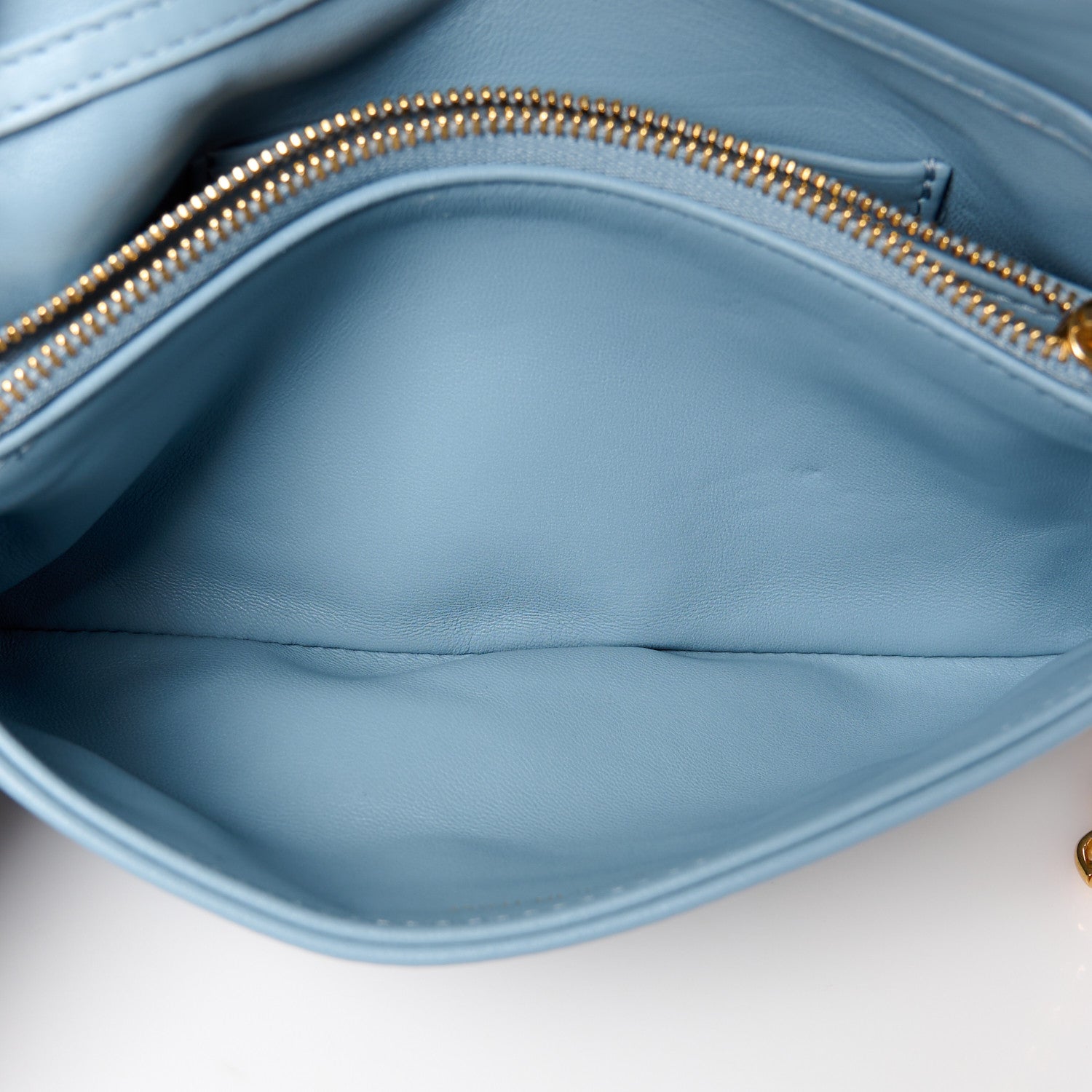 Christian Dior Calfskin Macrocannage Mini Caro Bag Cloud Blue 8 of 11