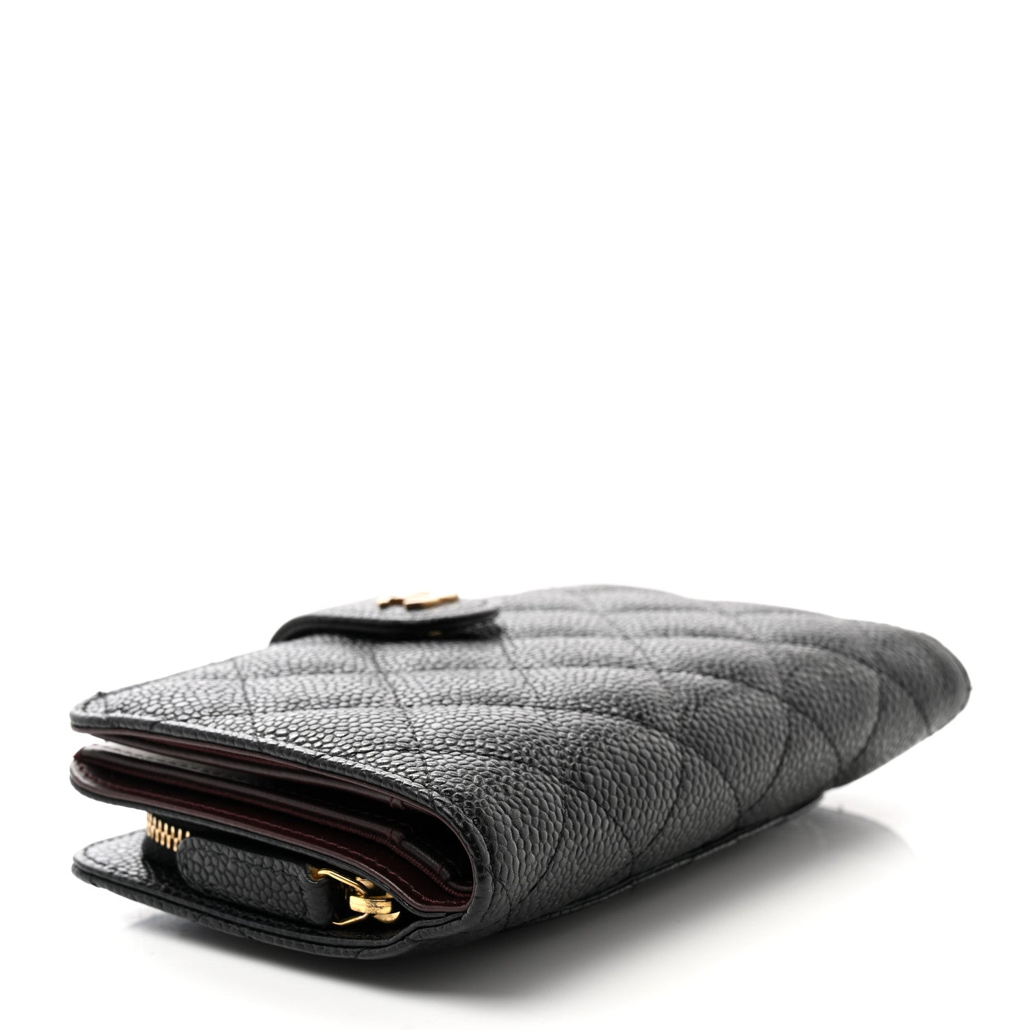 Chanel Caviar Quilted Zipped Pocket Wallet Black 4 of 9