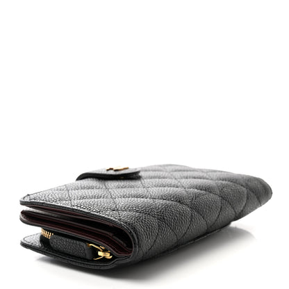 Chanel Caviar Quilted Zipped Pocket Wallet Black 4 of 9