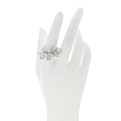 Van Cleef & Arpels 18K White Gold Diamond Frivole Between The Finger Pave Ring 54 7 2 of 6