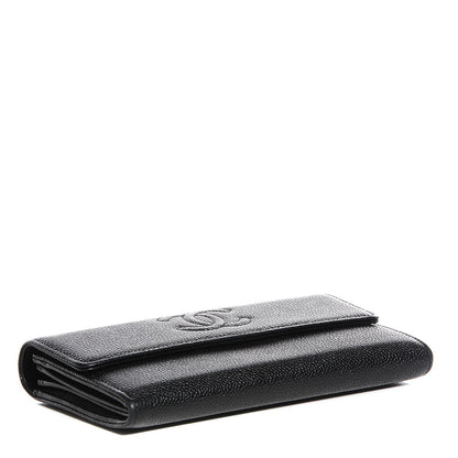 Chanel Caviar Large Gusset Flap Wallet Black 4 of 9