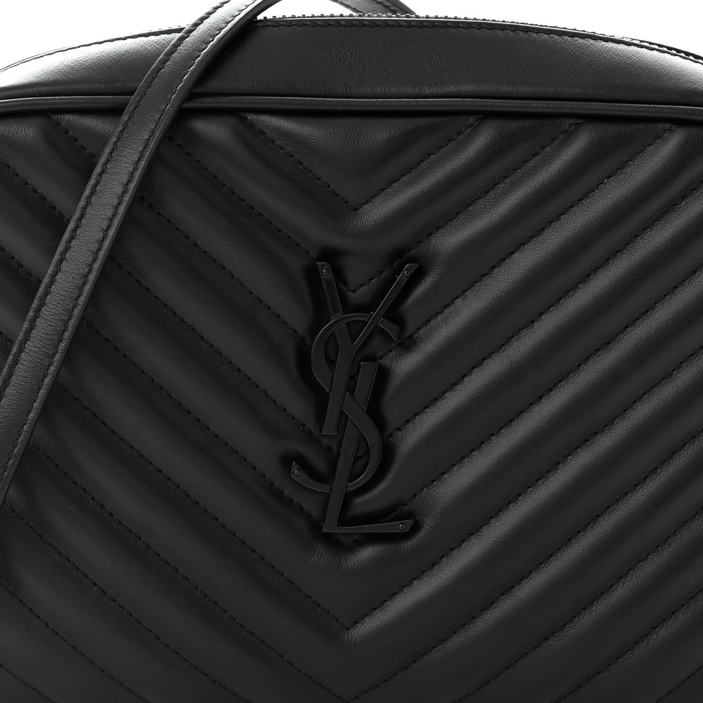 Calfskin Matelasse Monogram Monochrome Lou Camera Bag Black