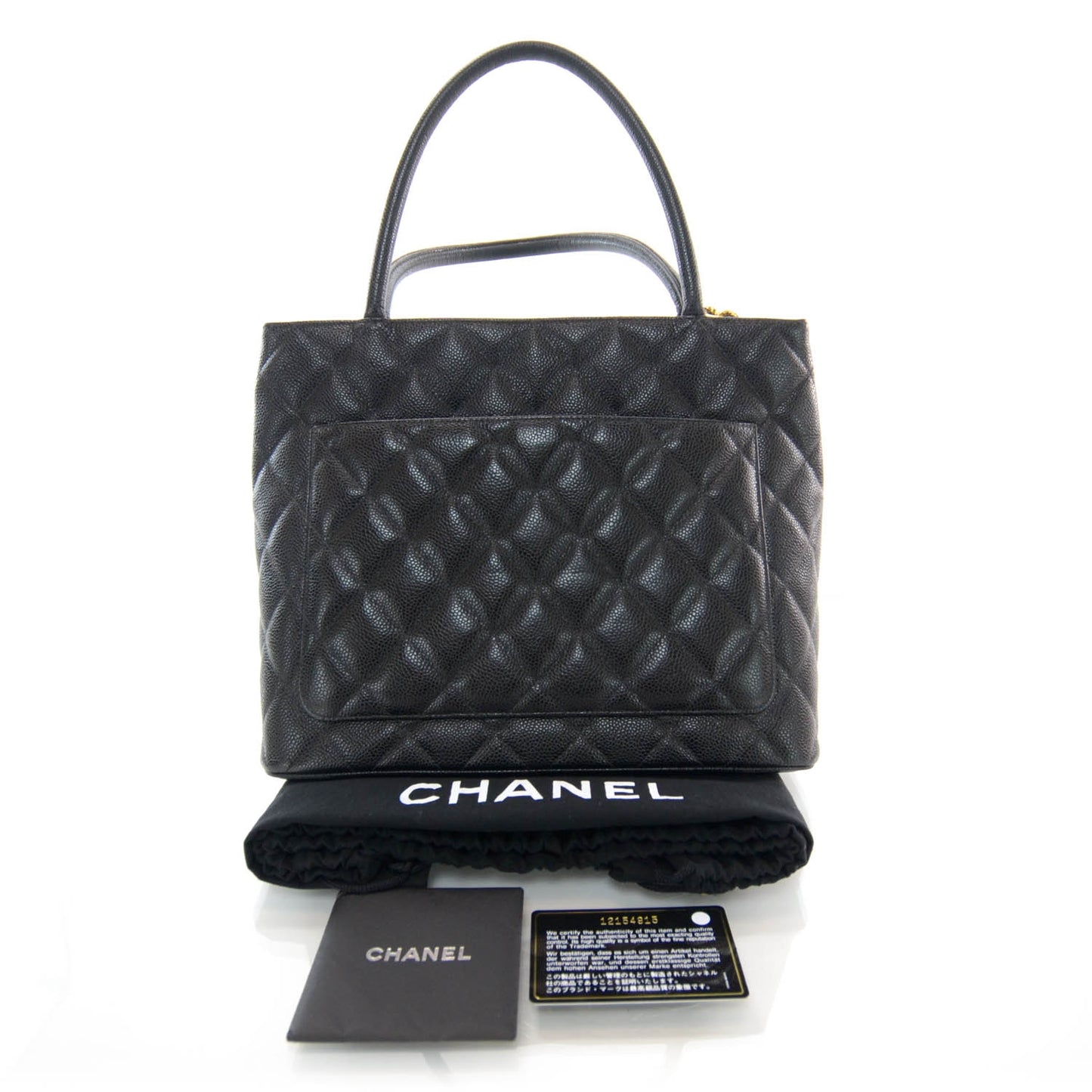 Caviar Medallion Tote Black