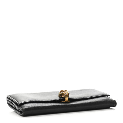 Alexander McQueen Calfskin Skull Continental Wallet Black 3 of 5