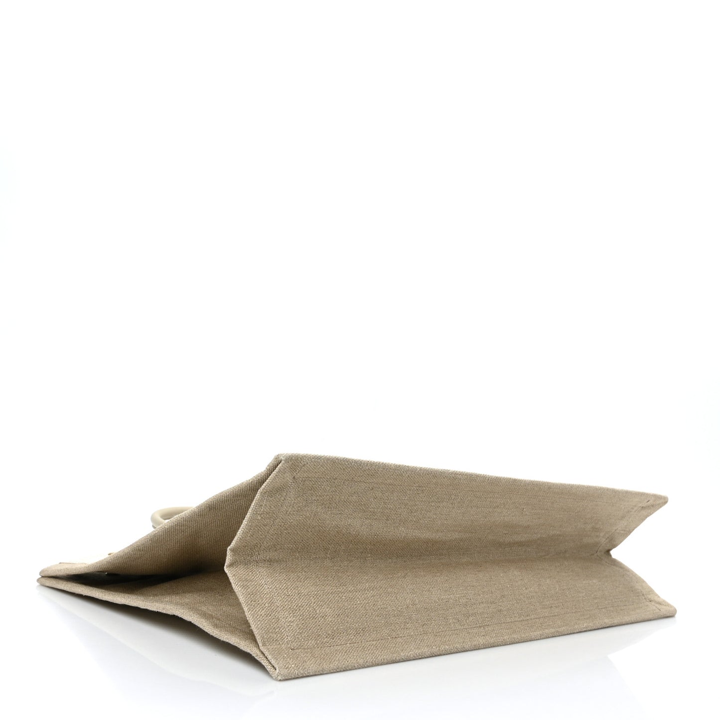 Linen Calfskin Small Rive Gauche Tote Beige Sea Salt