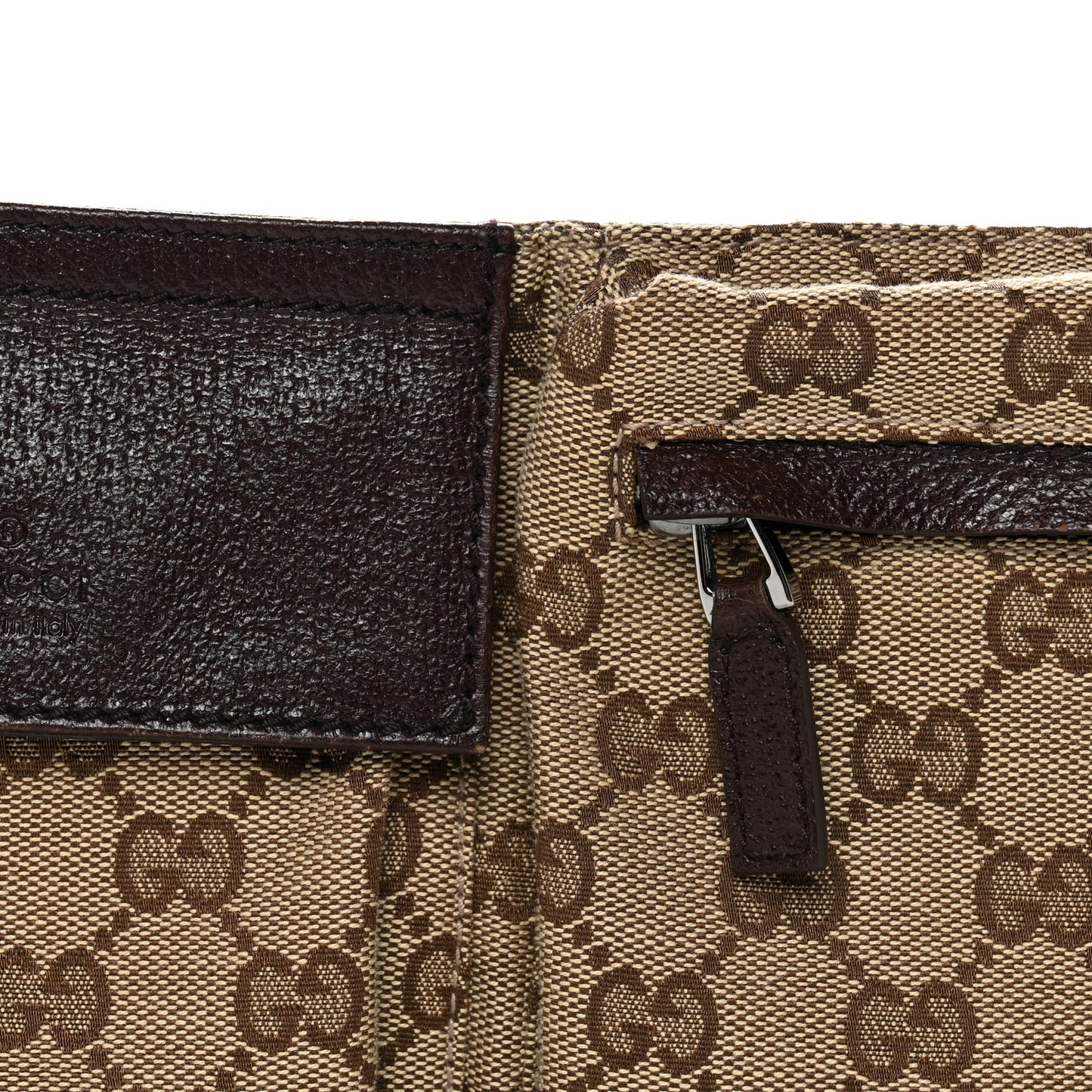 Monogram Web Belt Bag Dark Brown