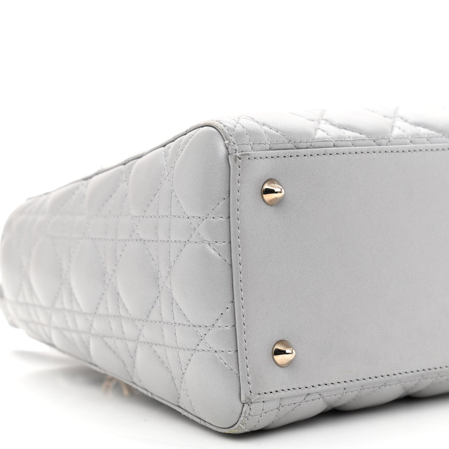 Lambskin Cannage Medium Lady Dior Grey