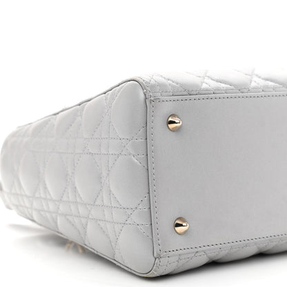 Christian Dior Lambskin Cannage Medium Lady Dior Grey 8 of 11