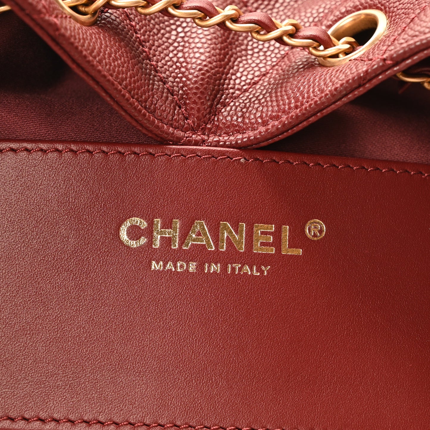 Caviar Quilted Medium Chanel 25 Handbag Burgundy