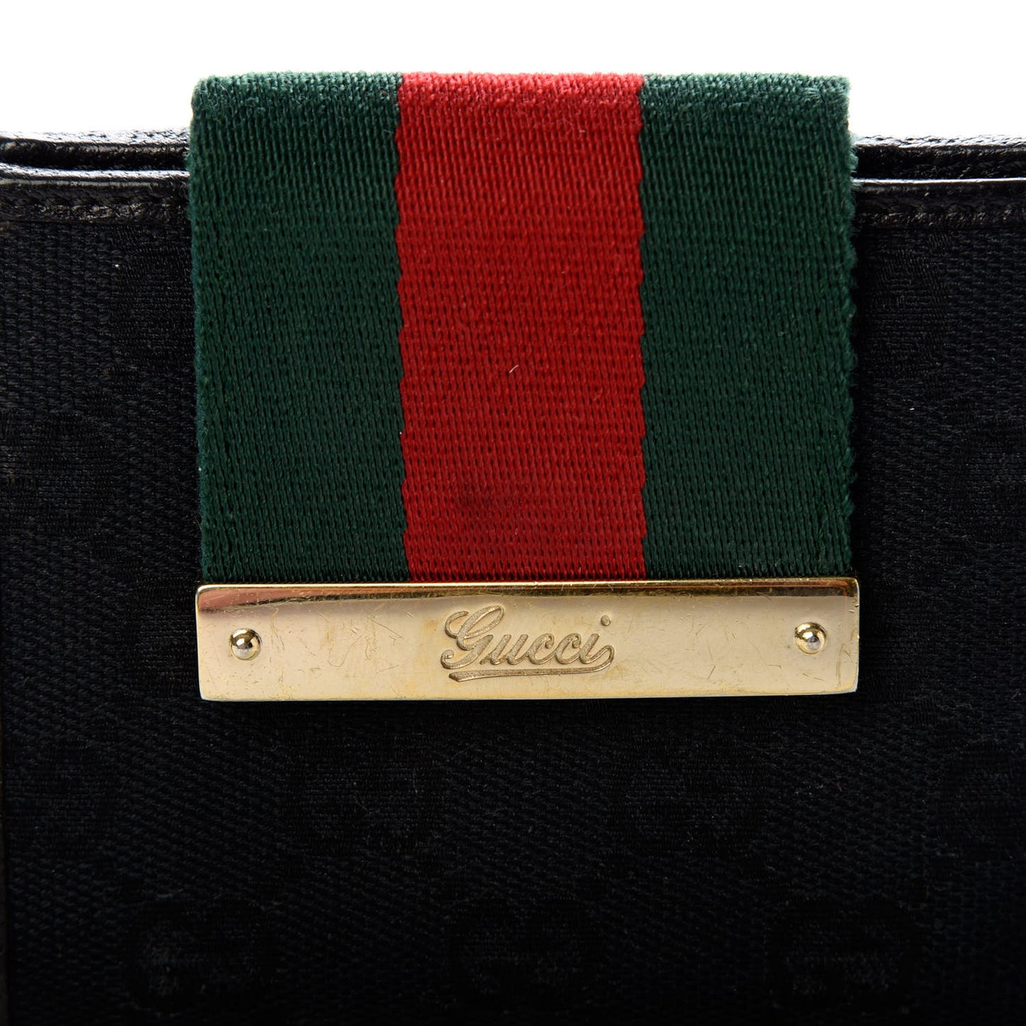 Monogram Web French Flap Wallet Black