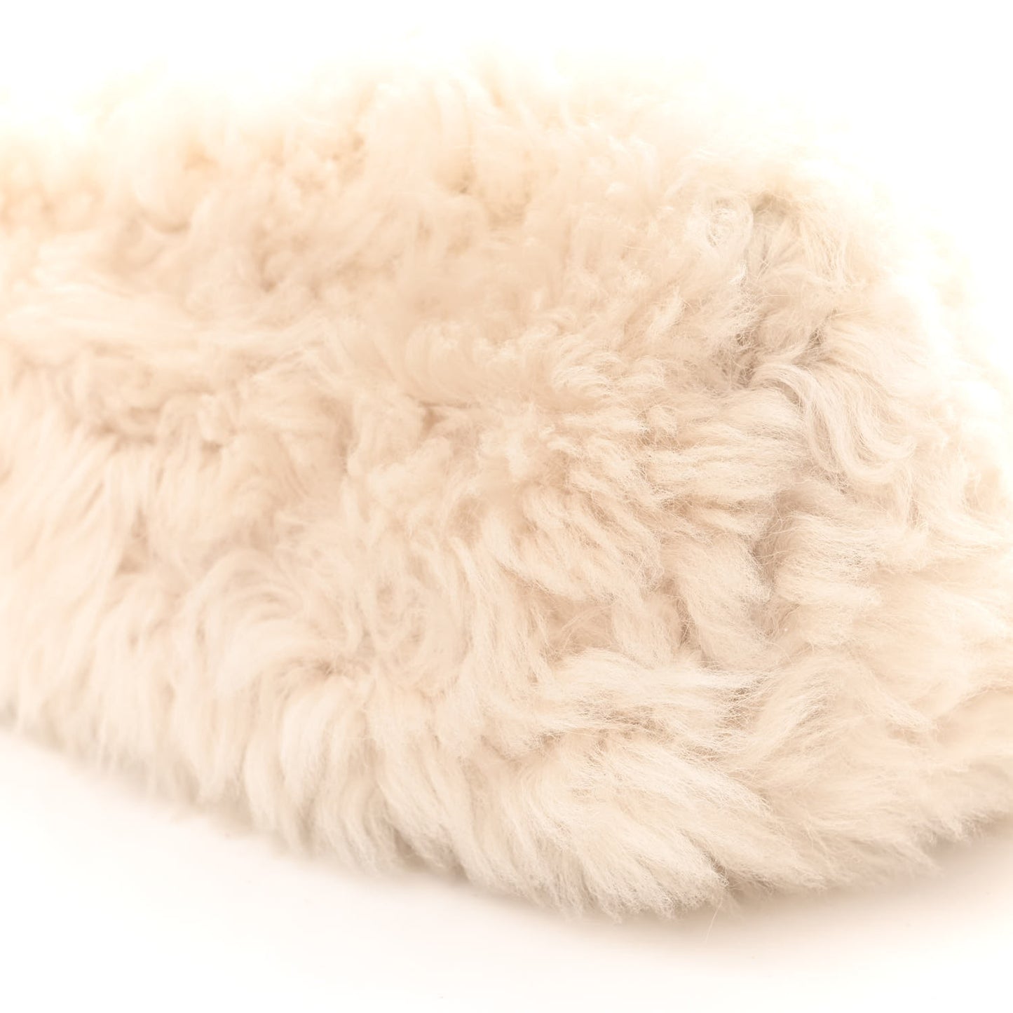 Shearling Lambskin The Pouch Chain White