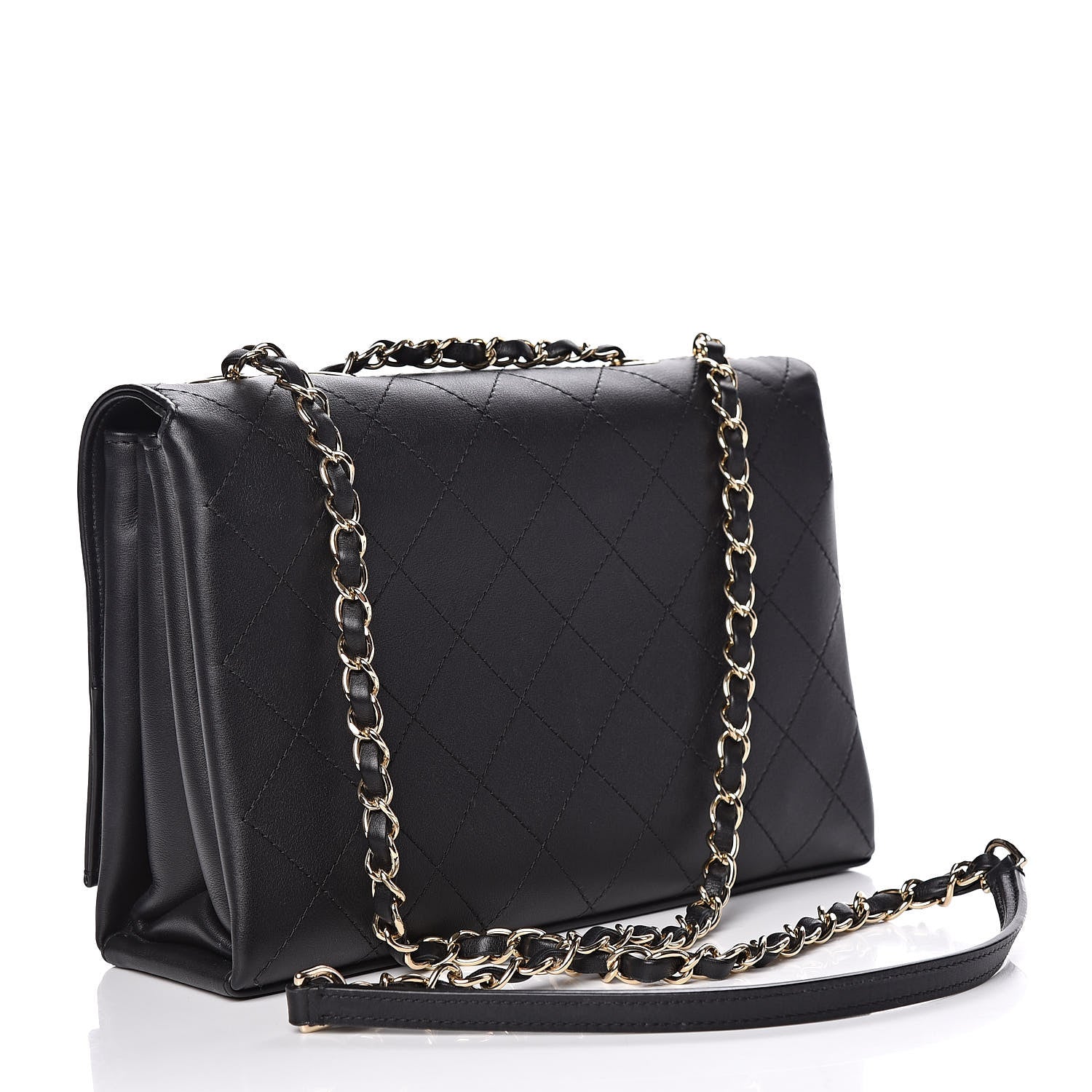 Chanel Calfskin Stitched Large Flap Black 3 of 18