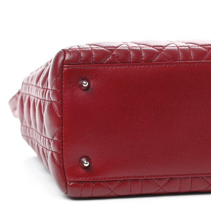 Christian Dior Lambskin Cannage Medium Lady Dior Red 5 of 8